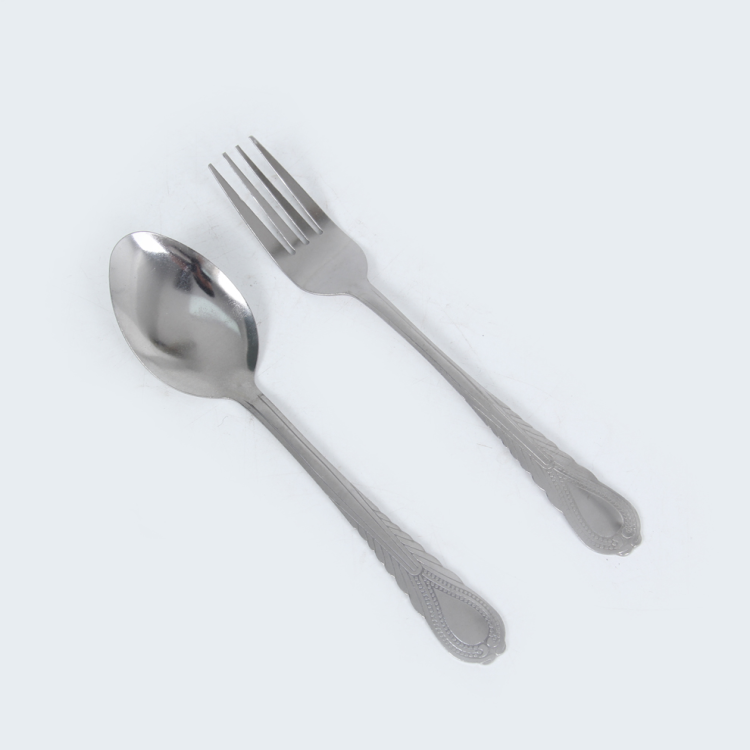 刀叉勺不锈钢 创意孔雀珠点袋装金属勺子 西厨厨具厨房工具套装产品图