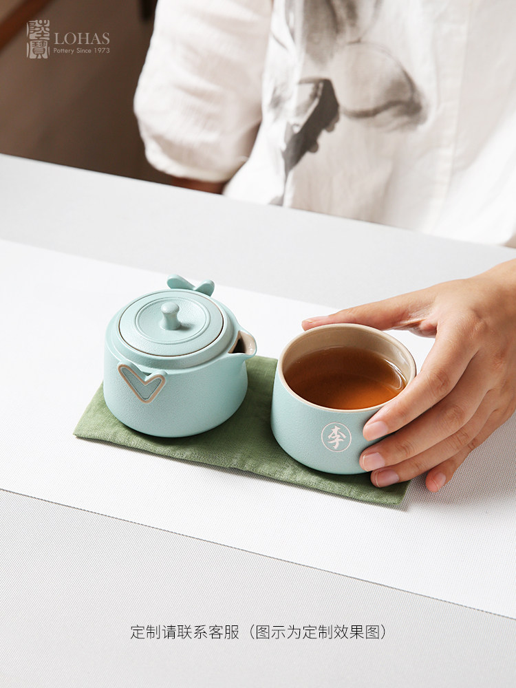 Taiwan Lubao Quick Cup - A pot and a cup, all your wishes come true. It's a portable ceramic tea set for home and travel Specification image