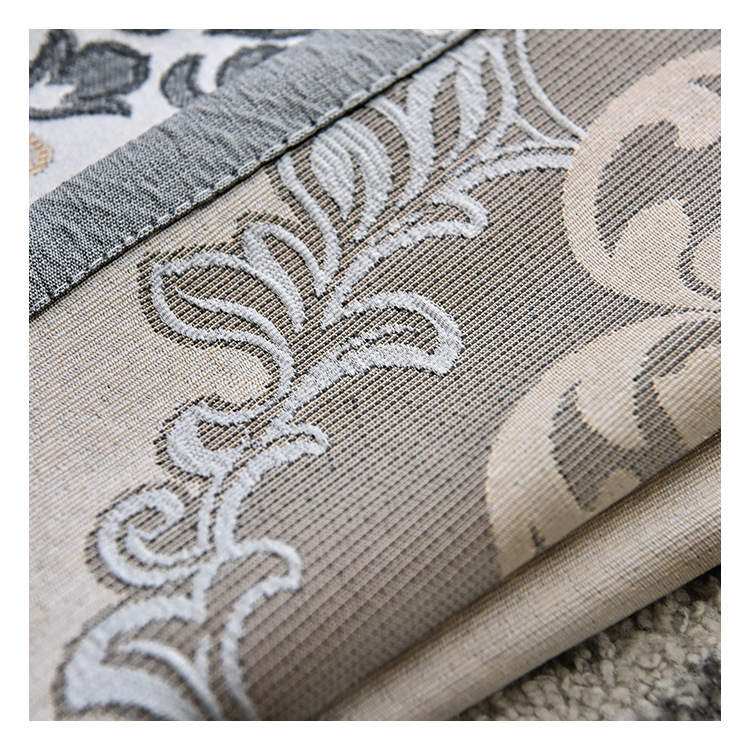【 Elxi 】 Cross-border wholesale of jacquard blackout curtains, large floral modern and simple jacquard fabric wholesale, and screen Windows Application Scenario