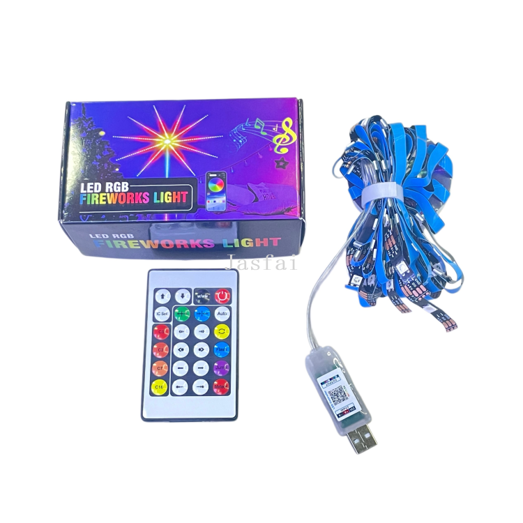 led smoke lantern 5V light strip set, APP voice-controlled USB chasing light, music festival atmosphere light, running horse light strip