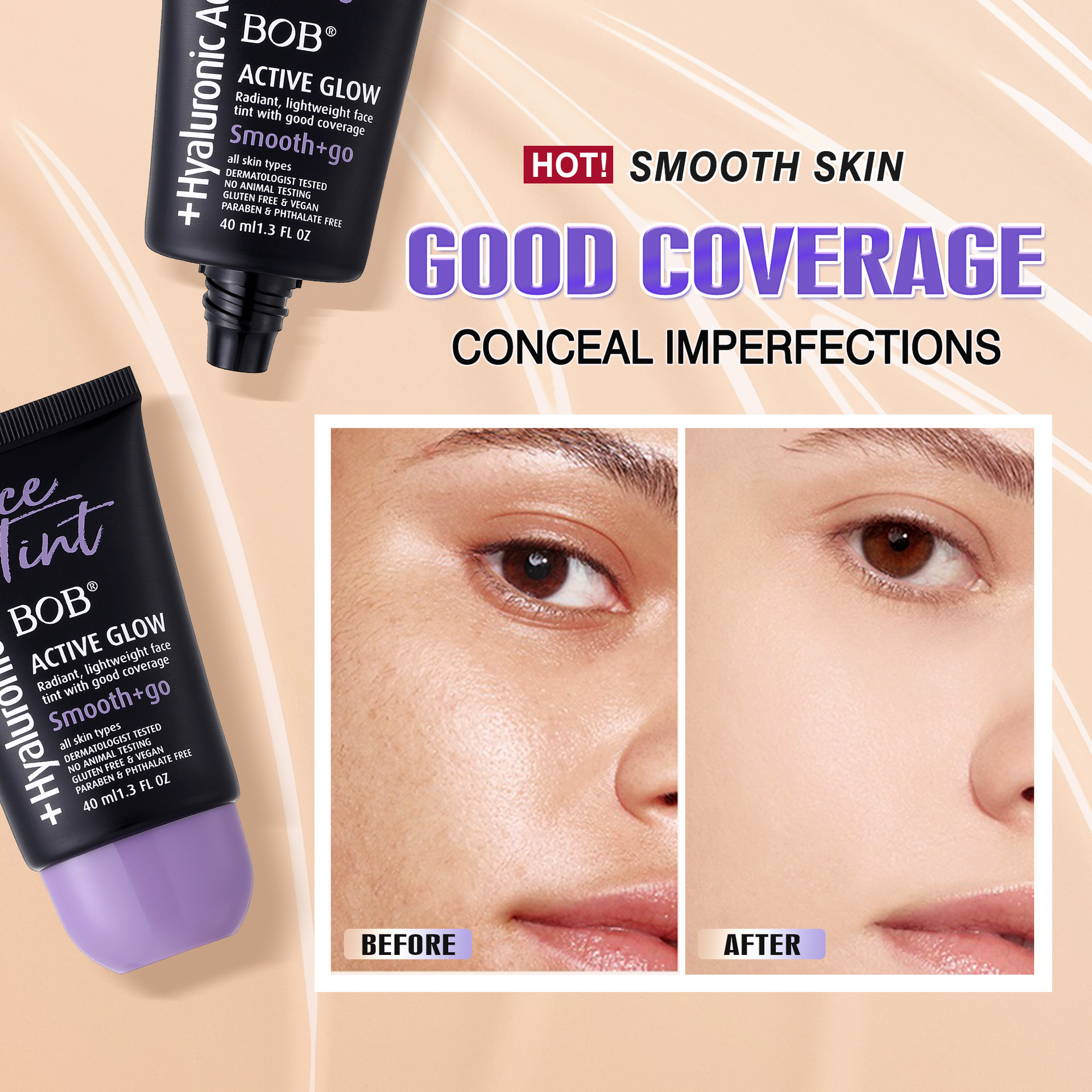 Light and thin whitening oil-control BB cream foundation moisturizing, hydrating, concealing, brightening, long-lasting and waterproof details Picture