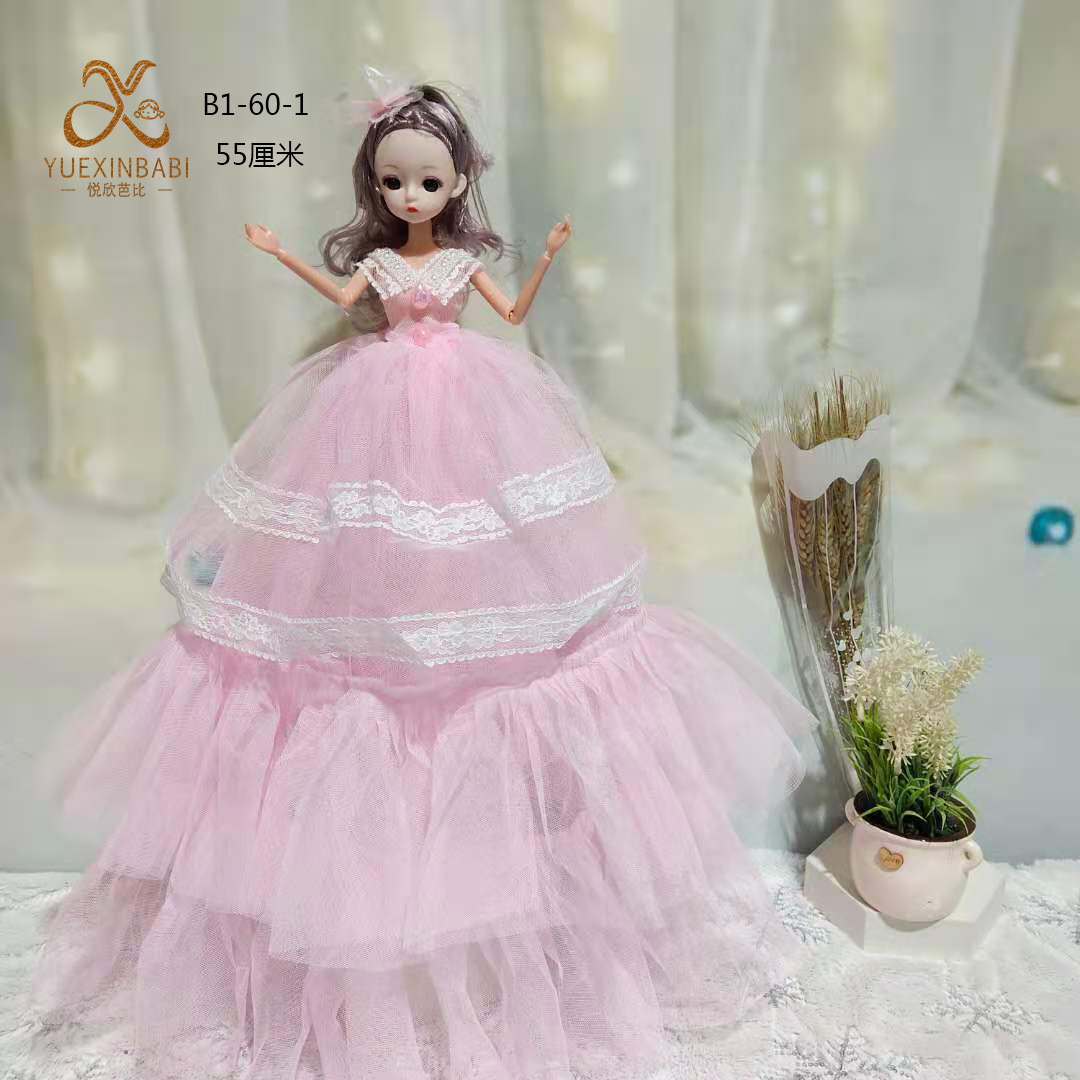 Wedding dress, princess, girl, children's game toys, 55cm Barbie doll, simulation doll, gift wholesale, Barbie doll toys, Barbie doll