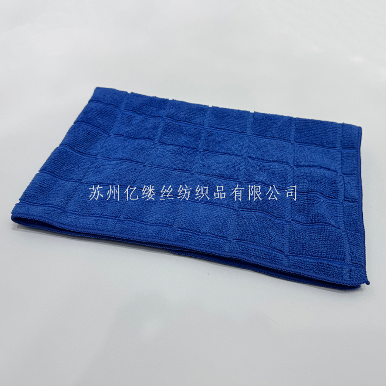 Superfine fiber warp knitted checkered cloth, large checkered cloth, cleaning cloth that does not shed fibers, thickened absorbent waffle checkered kitchen cloth Specification image
