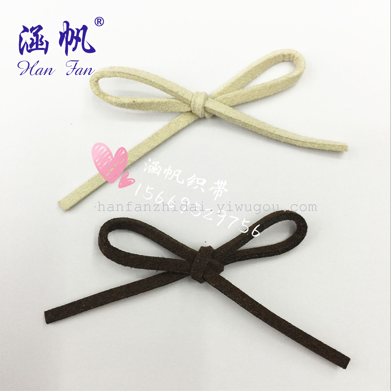 Leather rope, string, bow, Korean hair clip, headwear, leather ring, leather band accessories