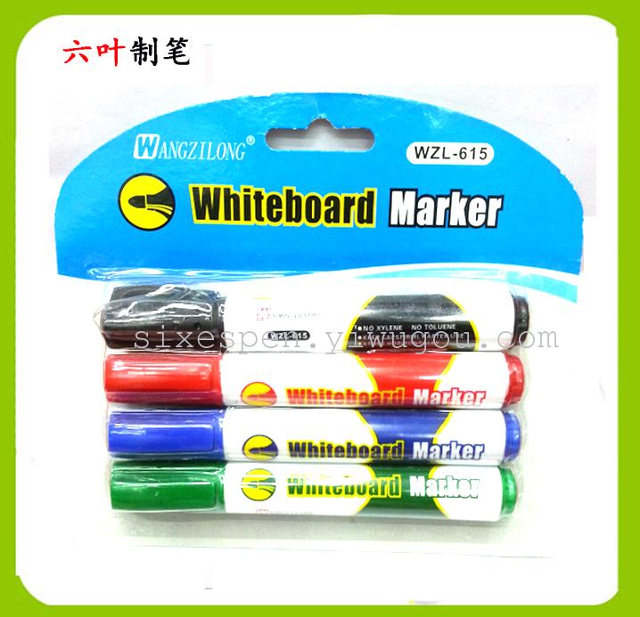 Factory direct sales of 4 card-absorbing whiteboard pens 615, durable for writing and erasing details Picture