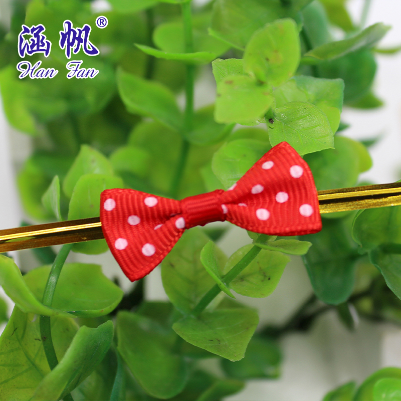Threaded tape, tie wire, bow, polyester tape, iron wire and gold bar, bow, high-end gift accessories diy
