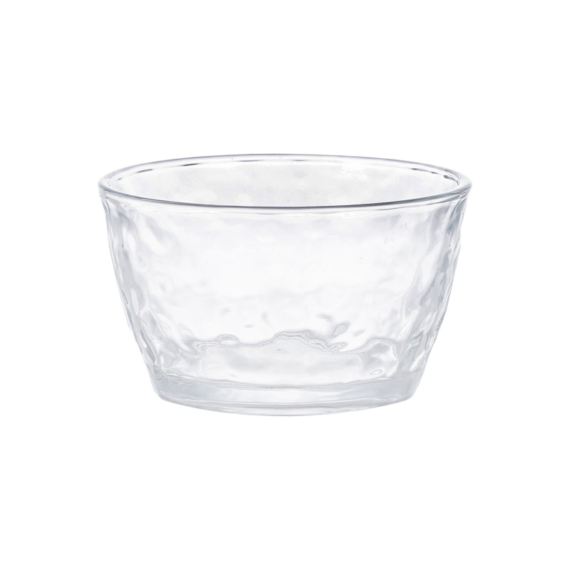 High-quality hammer-patterned bowls, transparent glass bowls, household tableware, fruit, dessert, salad bowls, glass gift bowls Application Scenario