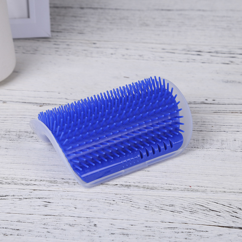 Pet cat corner rubbing and massager, cat itchy scratching and rubbing device, cat comb massage corner brush