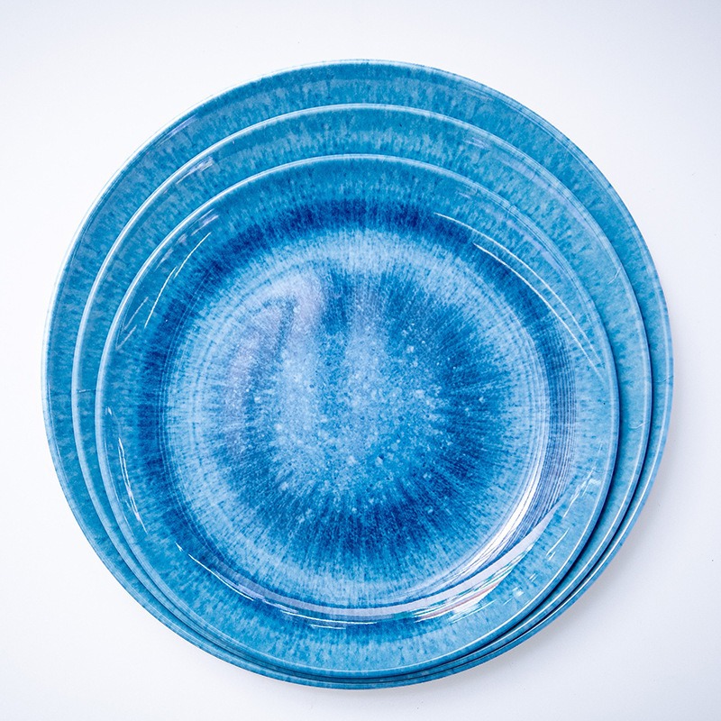 Melamine tableware, Middle East melamine bowls, African melamine tableware sets, blue and white porcelain series, multiple patterns, factory direct sales Item Picture