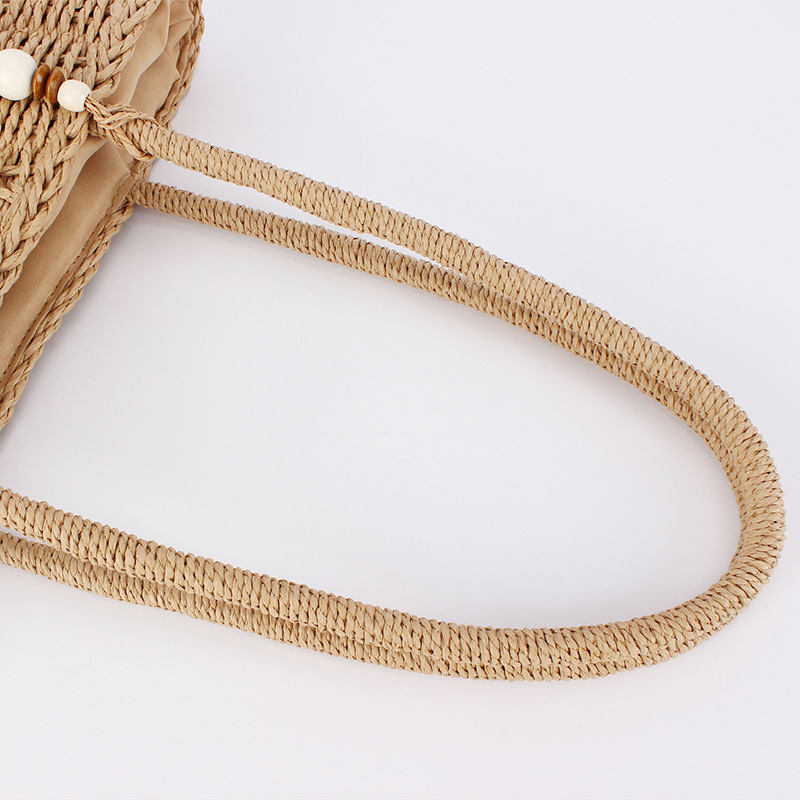 New large-capacity woven vacation, versatile hand-woven bag, high-end texture, simple and everyday ladies' bag Item Picture