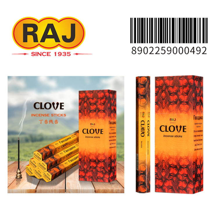 RAJ importada india sándalo agarwood incienso pack hilo clavo