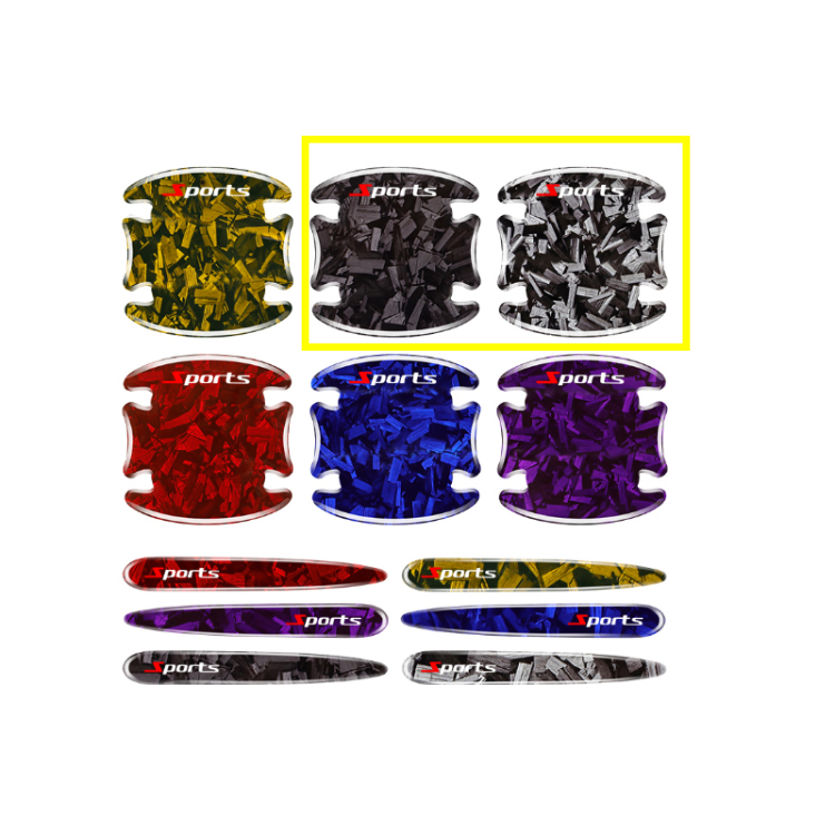 Cross-border nuevo goteo de pegamento para la puerta del coche tazones anti-rasguño individual universal auto tirador de la puerta adhesivo protector adhesivo decorativo del cuerpo details Picture