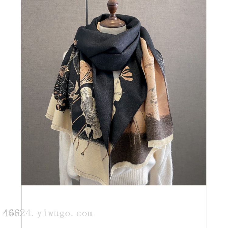 Cross-border scarf wholesale e-commerce live streaming supply chain 27 premium high-speed jacquard series lotus flower in stock Cross-border scarf wholesale e-commerce live streaming supply chain 27 premium high-speed jacquard series lotus flower in stock