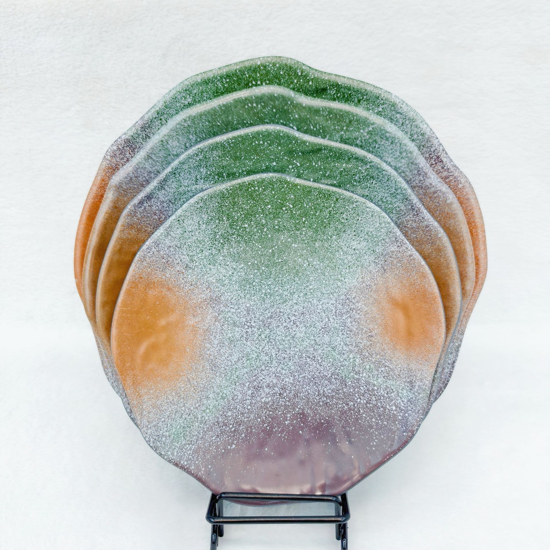 装饰画/壁画卧室/浮雕描金靠山图/宋锦/装饰画五区白底实物图