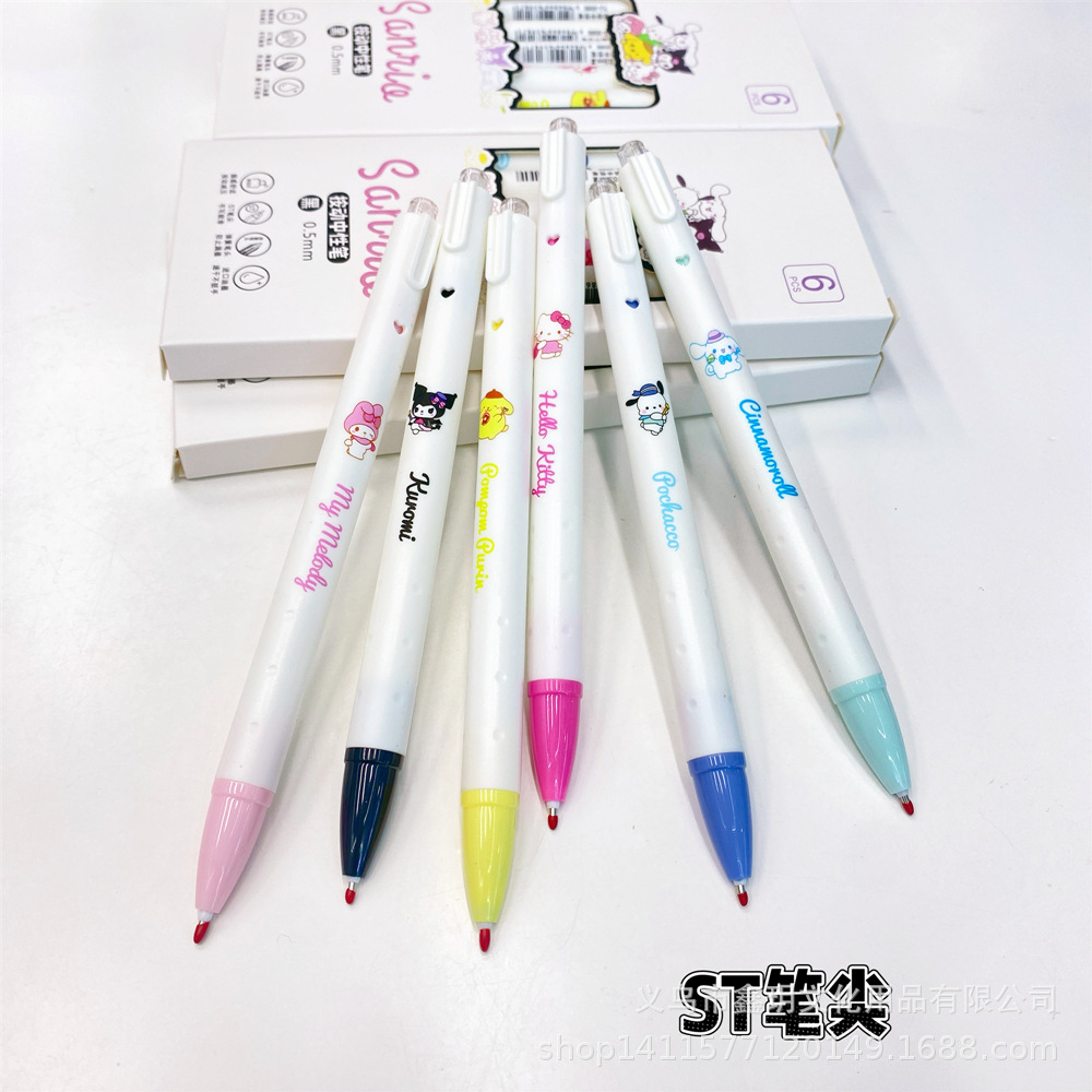 Sanrio ins high appearance level press gel pen ST Quick-drying smooth practice pen Student cute simple black pen thumbnail