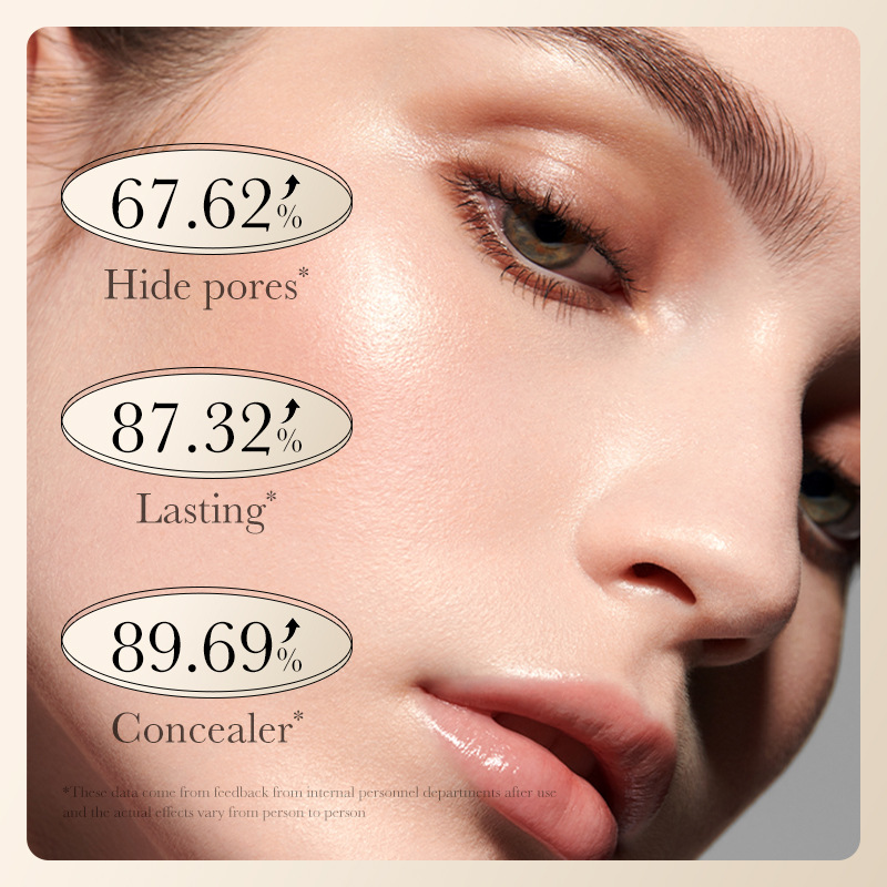 Niacinamide Whitening Two-color Liquid Setting Blend Foundation Cream Concealer Moisturizer (with label) Application Scenario