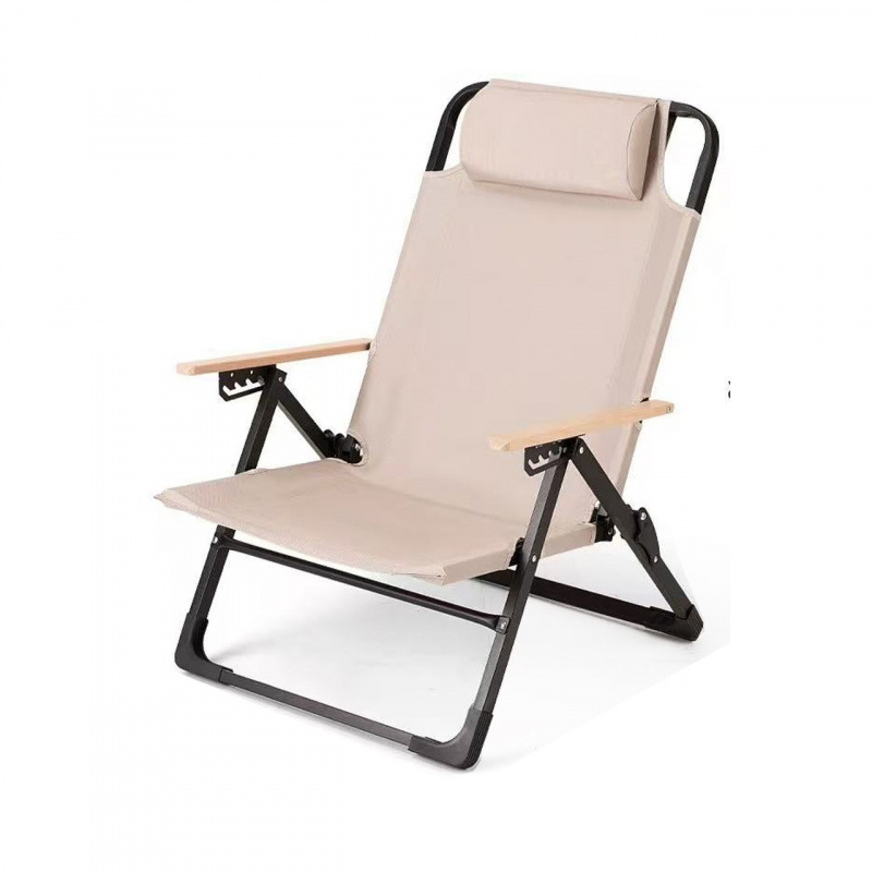 Outdoor folding lounge chair, five-level lazy chair for home balcony, sitting and lying down, backrest chair, portable beach Kemite Specification image