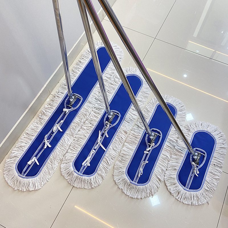 Flat mop, large dust mop, hotel, factory, household, large mop, flat mop, cotton thread floor mop, 406080 row mop, dust removal details Picture