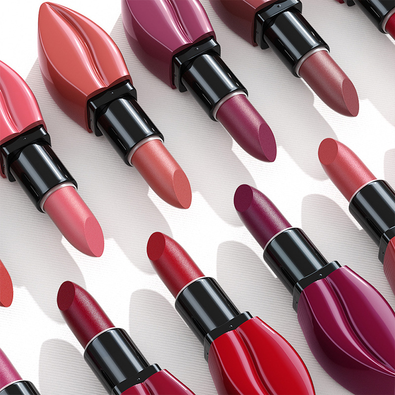 10-color vegan matte lipstick with moisturizing formula, smooth application, full coverage, and customizable logo available