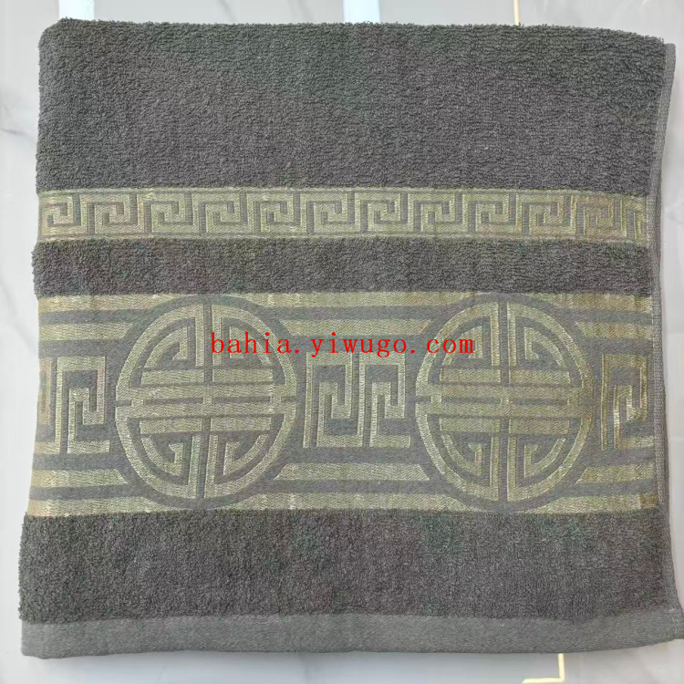 bahia Large-sized embroidered cotton bath towel, hotel bath towel, bath towel 90*170cm, household absorbent wrap towel Specification image