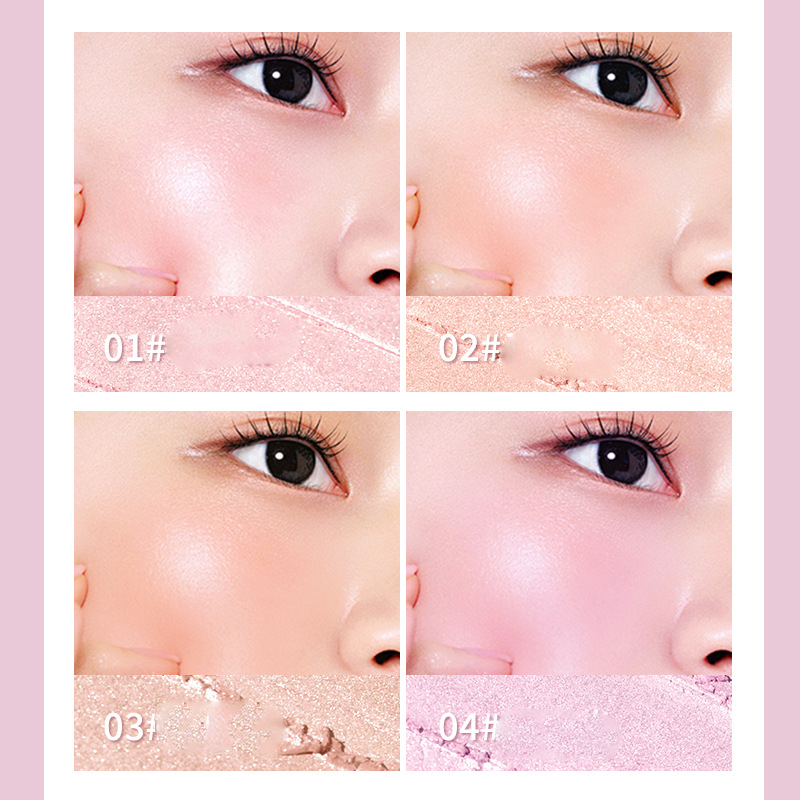 High-quality OEM/ODM factory custom wholesale small-batch custom powder compact high-gloss powder, high-gloss pearlescent effect, long-lasting waterproof formula, natural makeup look details Picture