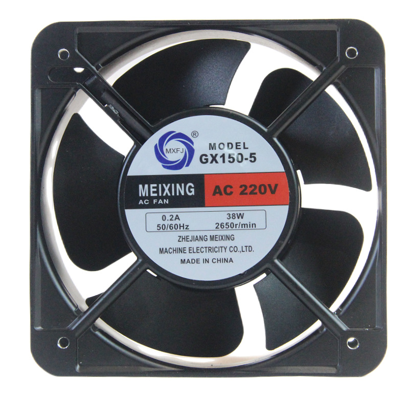 GX150-2 square AC ball bearing axial flow fan 15050 heat dissipation and cooling fan cabinet fan Specification image