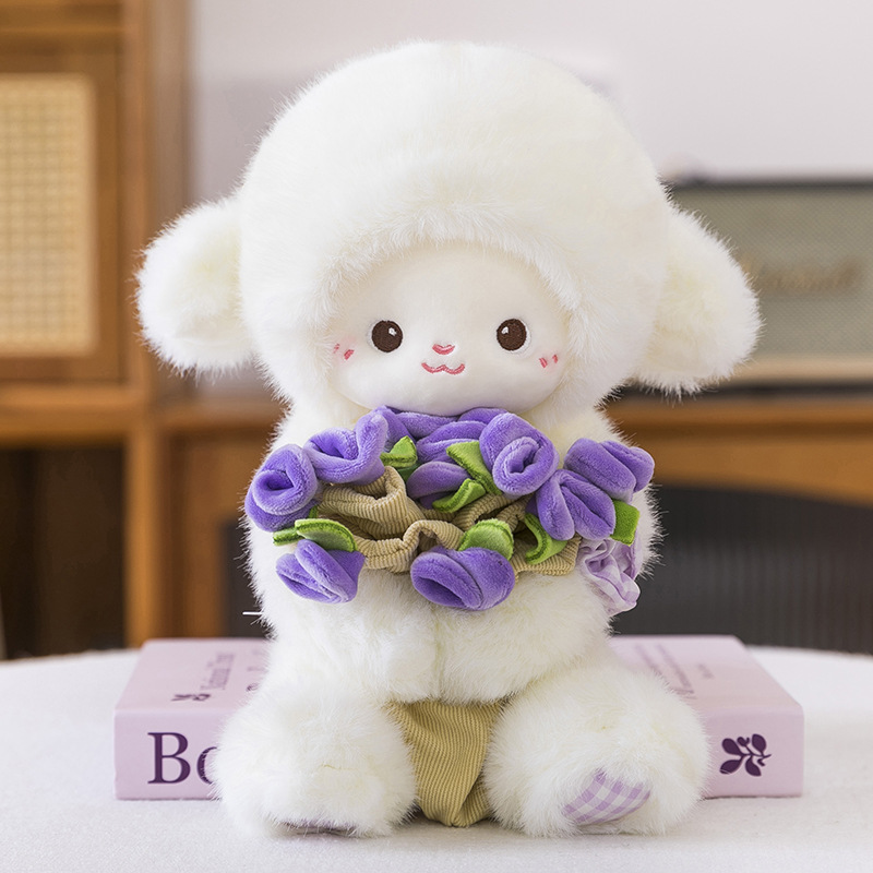 Best-selling magnetic rose plush toy, rose hat doll, birthday doll Item Picture