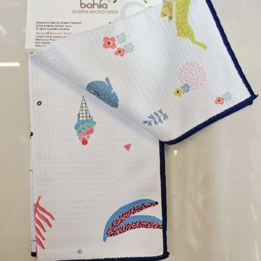 Printed small waffle checkered kitchen cleaning square towels and tea towels