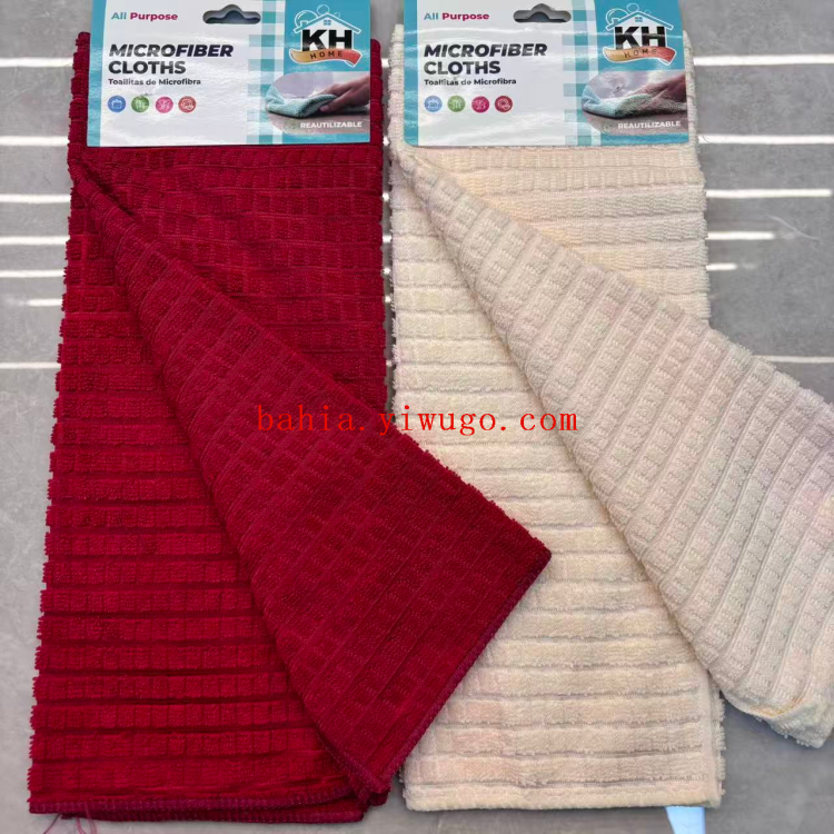 Plain small field checkered cloth, 40*40cm, cleaning towel, dishwashing towel, stain-removing and dust-removing wiping towel Application Scenario