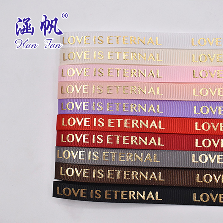 Hot stamping cinta de impresión amor 3 puntos 1CM personalizado todo tipo de logotipo regalo decoración cinta de impresión
