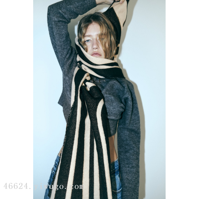 Cross-border scarf wholesale e-commerce live-streaming supply chain supply, jacquard series scarves and shawls in stock Specification image