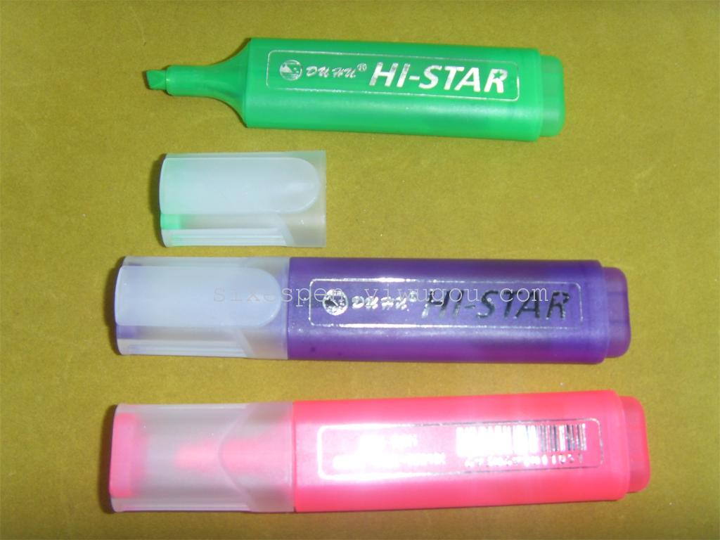 Dianshi wholesale colored highlighters mainly consist of red single-color stationery highlighters