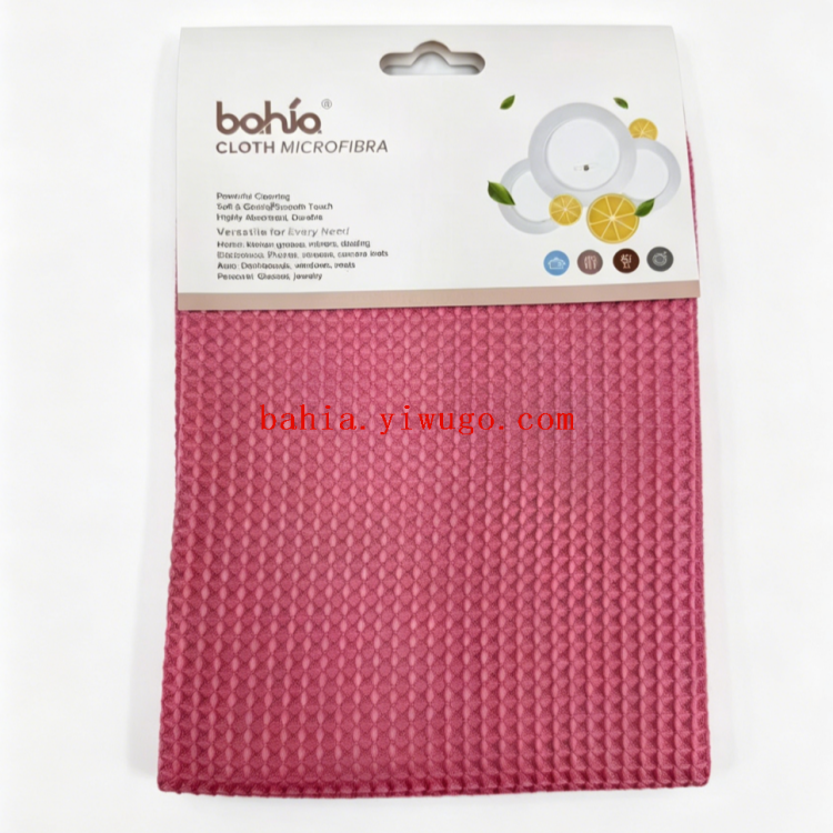 bahia Polka dot double-sided microfiber cleaning cloth is a highly efficient oil-stain and water-absorbing kitchen rag Specification image