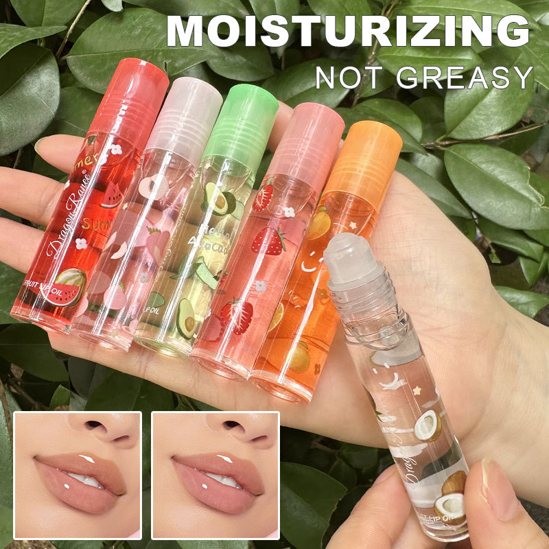 Fruit water lip gloss, glass lip gloss, transparent liquid, long-lasting luster, moisturizing and transparent details Picture