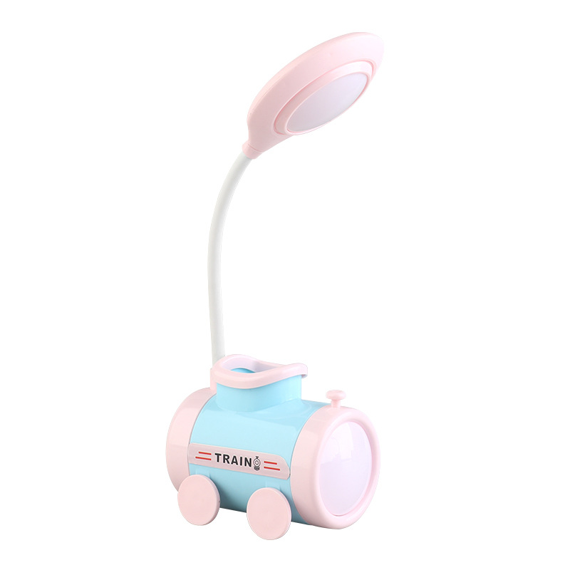 USB charging cartoon train bedroom desktop night light hose Adjustable pen holder Pencil sharpener night light Application Scenario
