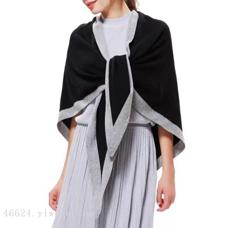 Cross-border scarf wholesale e-commerce live streaming, supply chain of shell-trimmed retro flower-patterned triangular scarves