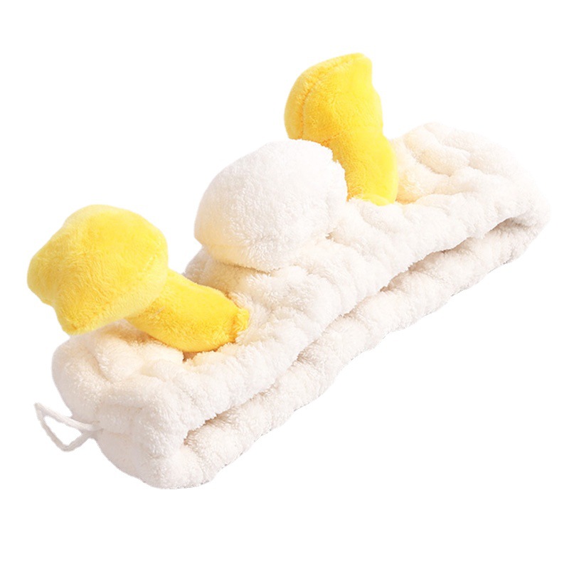 Cartoon fruit banana face wash makeup tie, coral fleece absorbent quick-drying elastic hair band Application Scenario