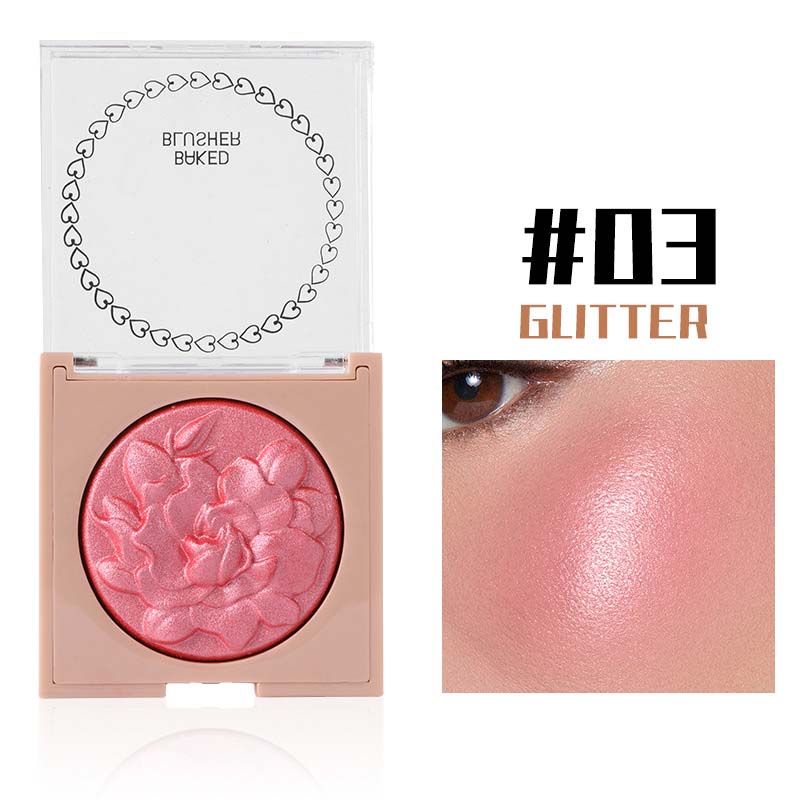 Rose blush, pearlescent light color-changing cream, European-style makeup, high-gloss contouring, creating a natural look Item Picture