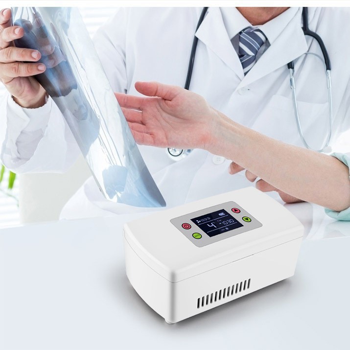 Foreign trade insulin refrigeration box, medical medicine mini refrigeration small refrigerator, household car dual-purpose small refrigerator Specification drawing