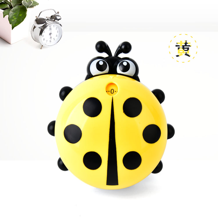 创意可爱卡通厨房机械计时器瓢虫小动物定时器儿童学生时间提醒器