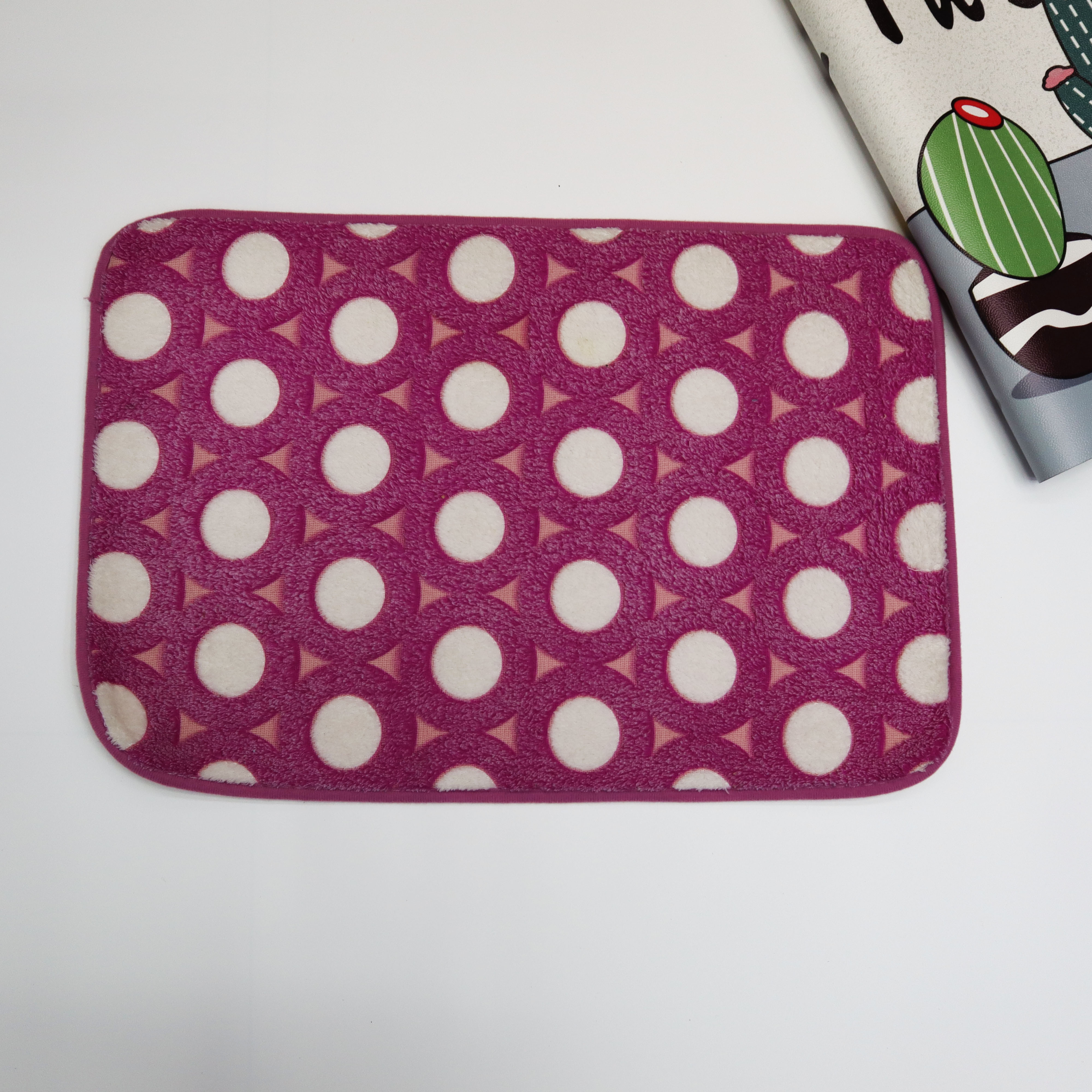 Coral fleece printed bathroom water-absorbing and anti-slip floor MATS, bathroom floor MATS, home carpets, door MATS