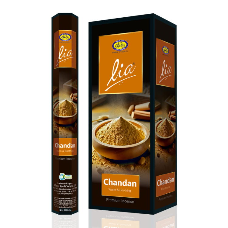 Imported Indian Chandan Hexa yoga incense, made from natural herbal plant ingredients. full figure