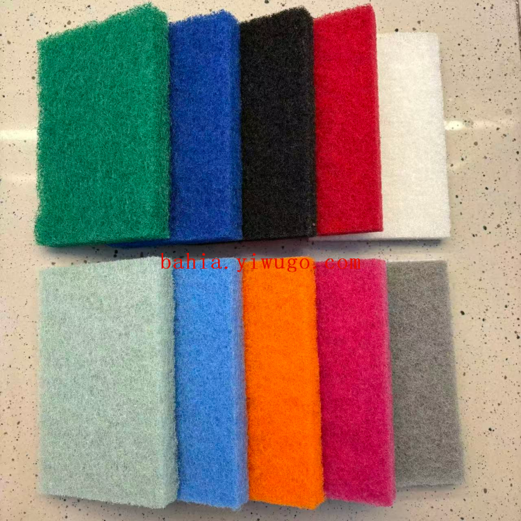 Coarse fiber scouring pad, kitchen pot scrubbing, dish washing sponge, multi-color and multi-functional cleaning cloth bahia Item Picture