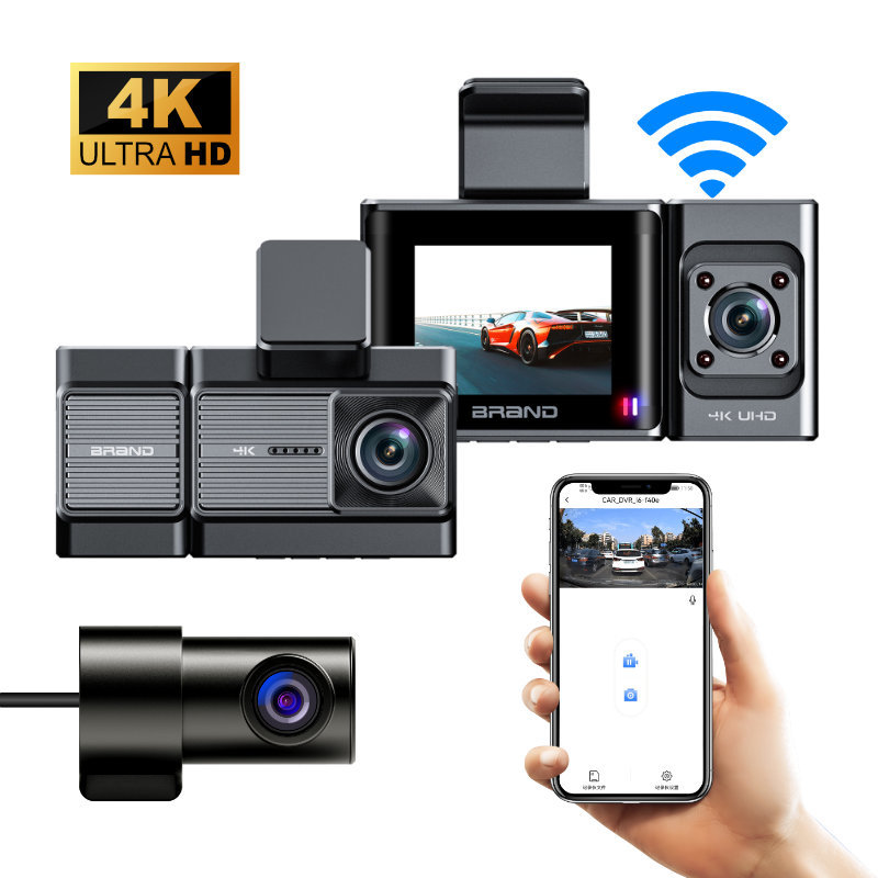 2025年A6703P新款行车记录仪三路夜视镜头4K高清5.8GWiFi带gps