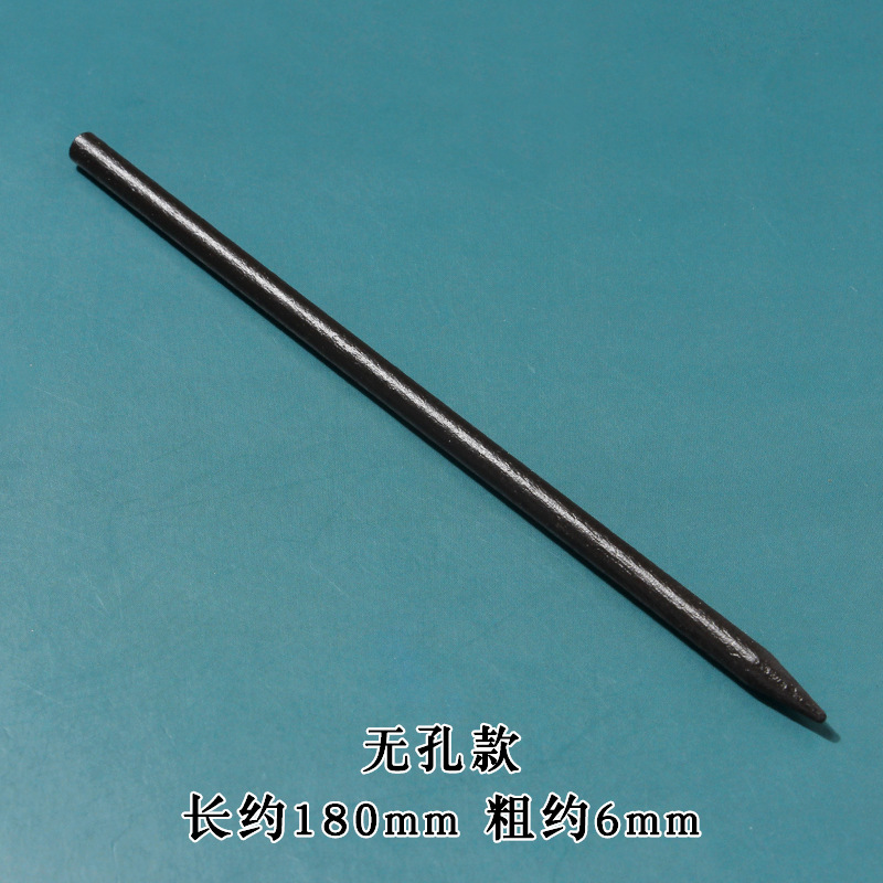 Handmade diy round wooden hairpin rods with holes, hairpin main body without holes, black peach wood color hairpin hair accessory materials Item Picture