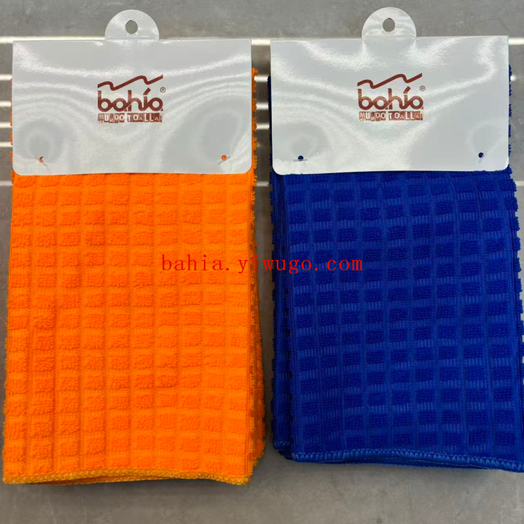 Plain small square cloth, 40*48cm, lockstitch wiping cloth, dishwashing cloth, kitchen stain removal and cleaning cloth details Picture
