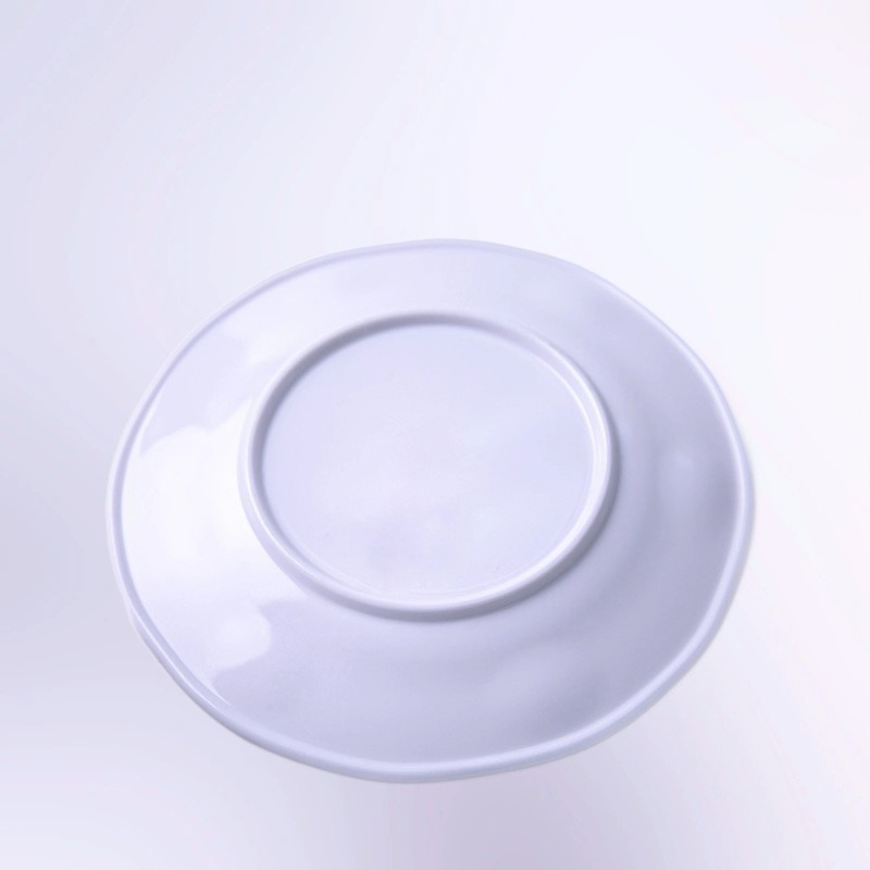 High-end vitality Orange ice Crack glazed plate and bowl set, creative imitation porcelain melamine tableware, hotel and restaurant plates and bowls Specification drawing