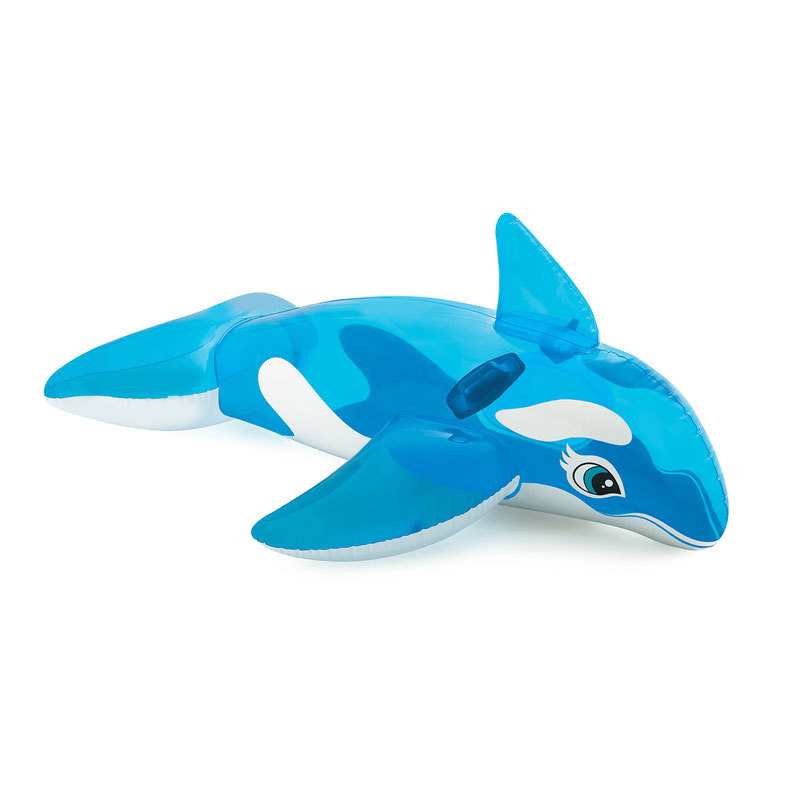 INTEX58523 Transparent blue whale mount Inflatable animal mount Water Play toy for children and adults surfing Application Scenario