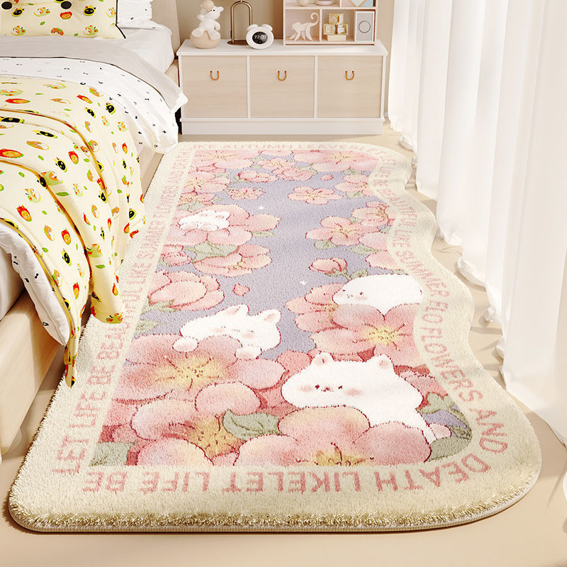 The bedside carpet in the children's room, the cute plush foot mat at the head of the bed in the bedroom, and the thickened anti-slip floor mat in front of the master bed in winter Item Picture