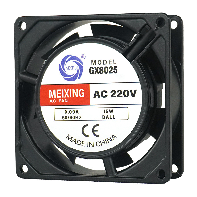 GX8025 fan, 220V, high air volume, high-speed, 80*80*25MM axial flow fan, cooling fan
